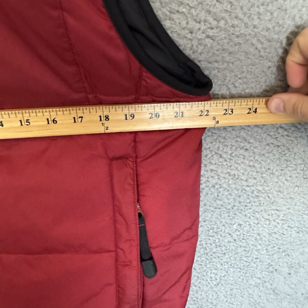 Eddie Bauer EBTEK Vest Men S Red Puffer Nylon Zipper Pocket Full Zip - Picture 5 of 7